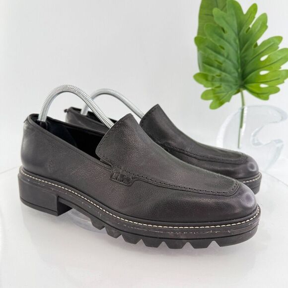 Bernardo Studio Womens Caleb Penny Loafers Block Heel Black Leather Size 11 - Picture 3 of 16